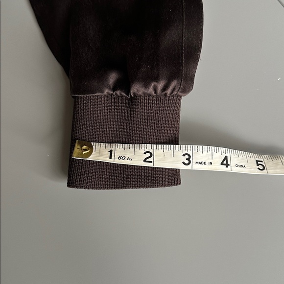 Max Studio Women's Brown Silk Bomber Zip Up Jacket size XS - Picture 13 of 14